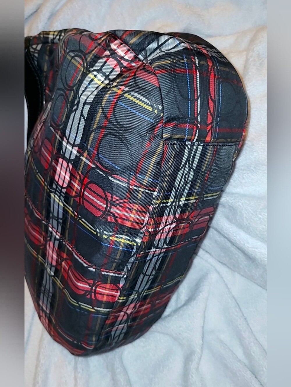 Coach Soho Black & Red Plaid Bag - Picture 10 of 16